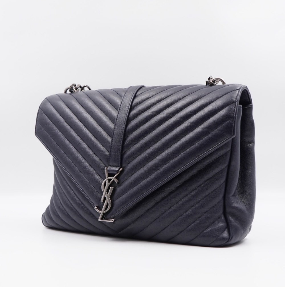 CE28 💟 Saint Laurent Leather College Large - Picture 5 of 16
